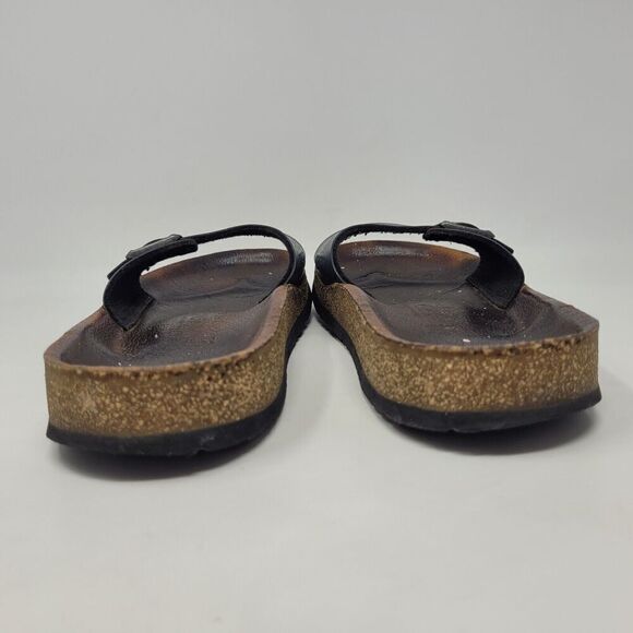 Birkenstock Sandals Womens Metallic Black EU 39 US 8 Madrid Birko-Flor - Picture 5 of 11